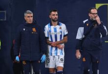 Real Sociedad star returns to training just eight days after having surgery on broken arm