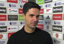 Mikel Arteta rushes out of post-match interview after Arsenal beat Brighton leaving reporter in stitches