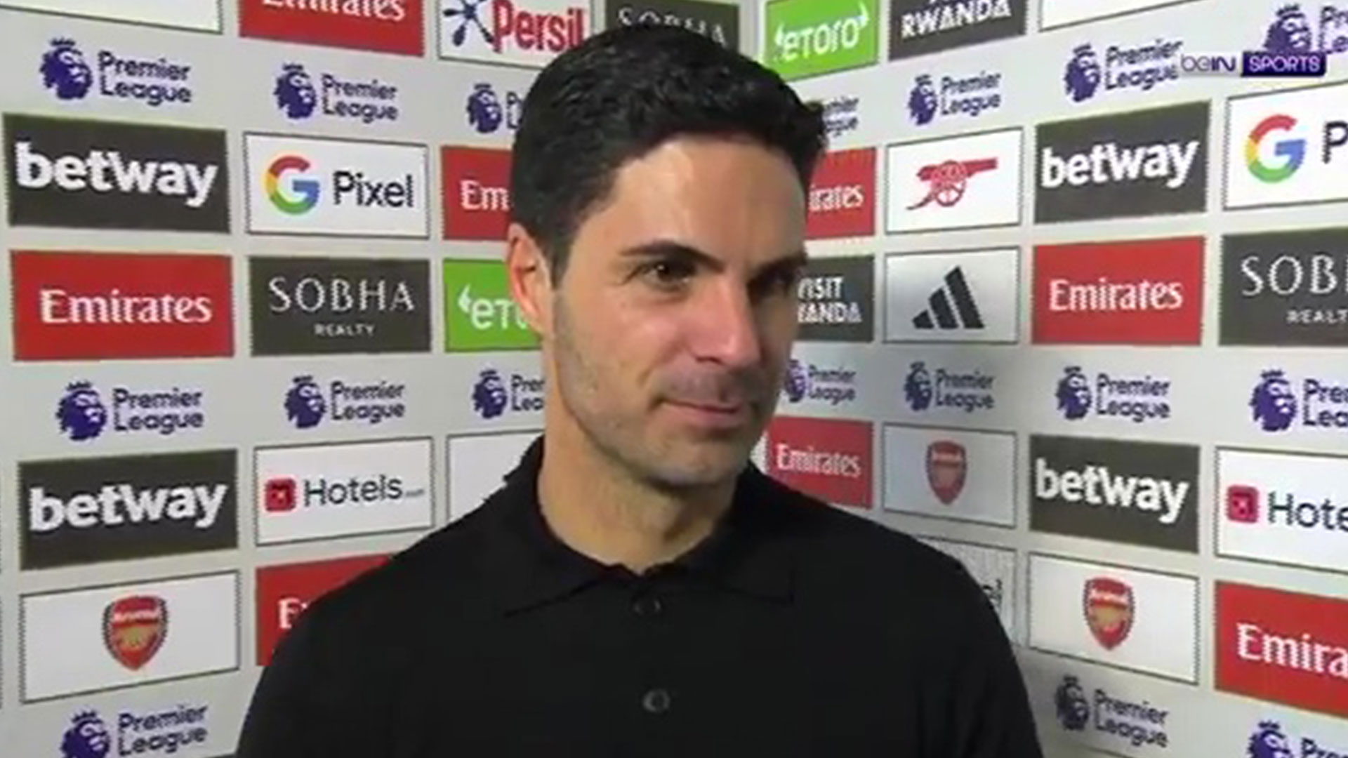 Mikel Arteta rushes out of post-match interview after Arsenal beat Brighton leaving reporter in stitches