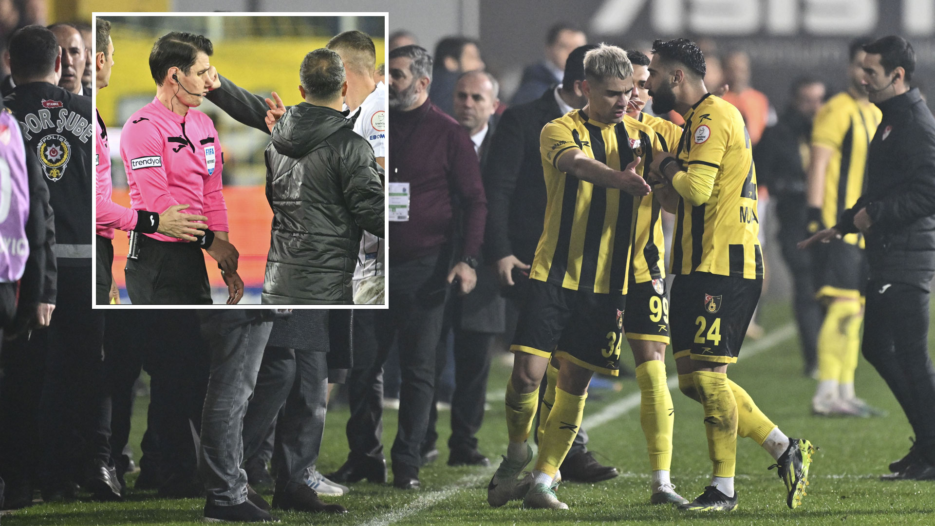 Fresh refereeing chaos in Turkey as president pulls team off pitch in protest a week after club boss punched official