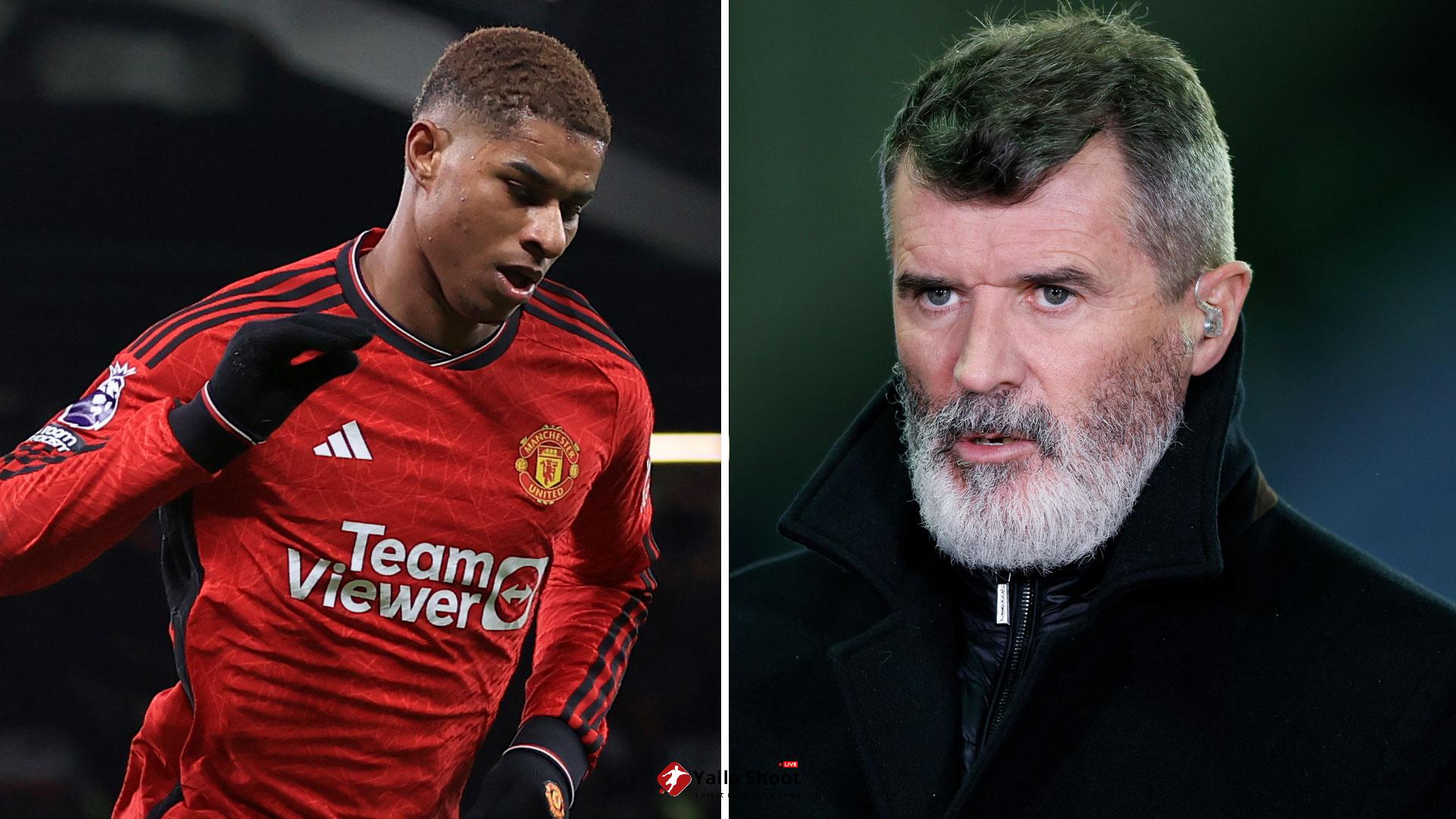 Roy Keane not impressed with Marcus Rashford's celebration as Man Utd star told ‘you have no right to be upset’
