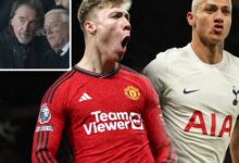 Man Utd 2 Tottenham 2: United fail to impress watching Sir Jim Ratcliffe as they TWICE throw away lead in thriller