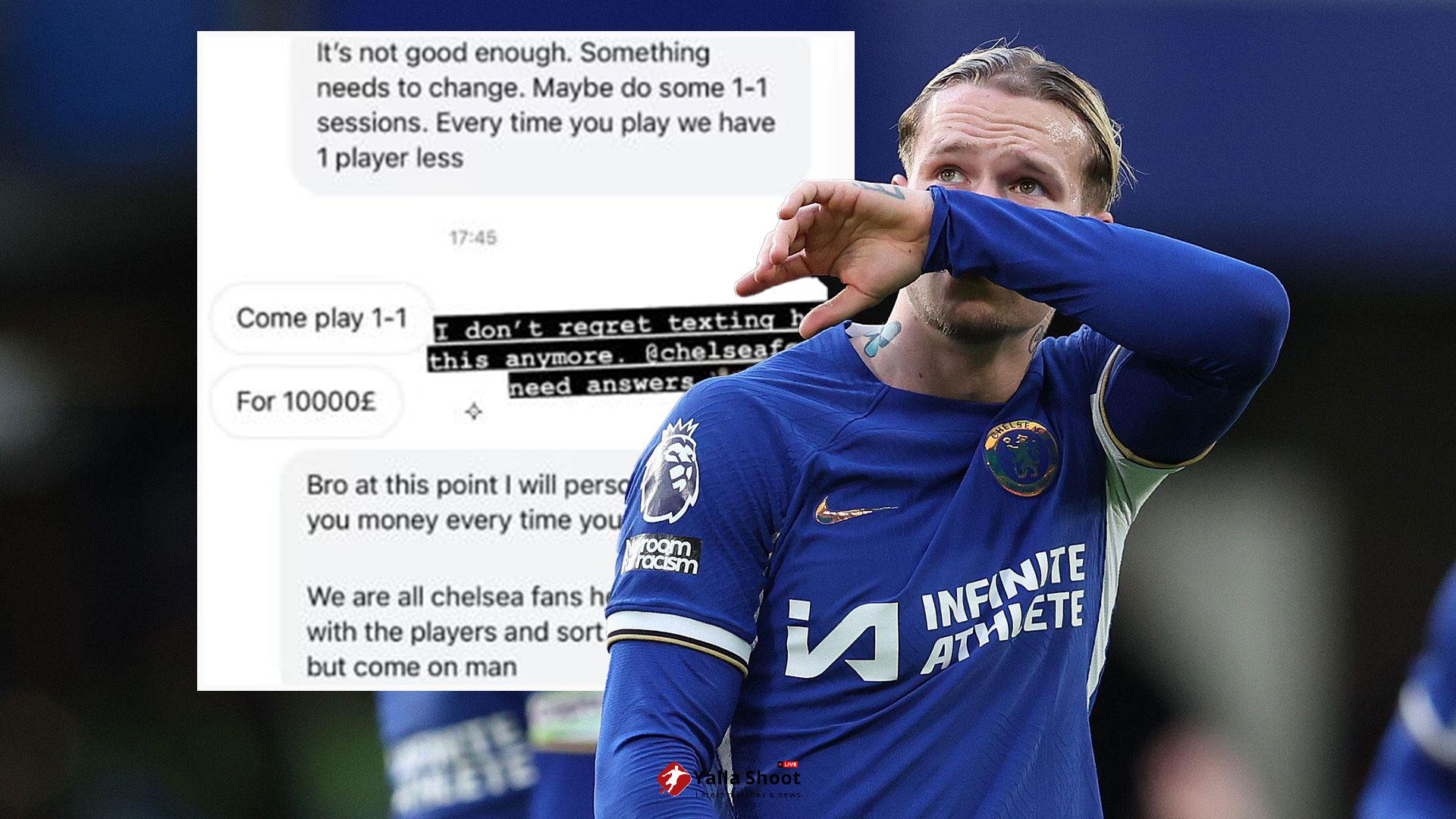 Mykhailo Mudryk calls out angry Chelsea fan for a £10,000, 1v1 game of football in leaked Instagram DM