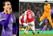 Virgil van Dijk says he was to blame and NOT Alisson for 'turning point' that saw Liverpool crash to Arsenal defeat