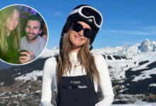 Laura Woods straddles Adam Collard on romantic ski holiday after suffering 'near-death experiences'